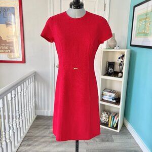 Vintage '90s Escada by Margaretha Ley red fitted dress (size 34 EU/6 US)